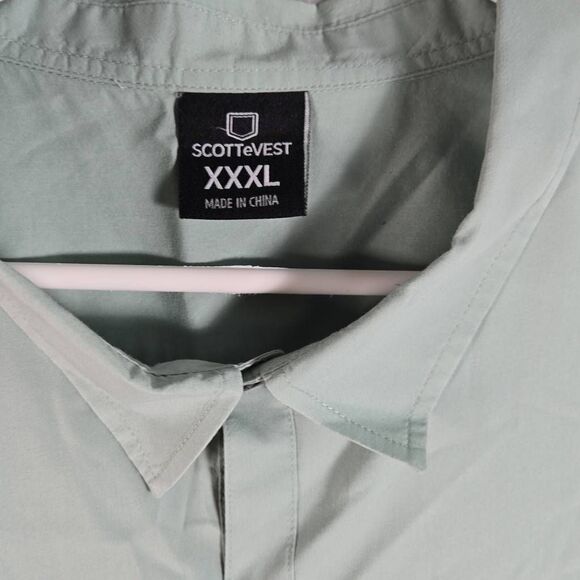 SCOTTeVEST Docksider Shirt Men's 3XL Button Up Hidden 7 Pockets Travel Safety NW - Picture 2 of 12